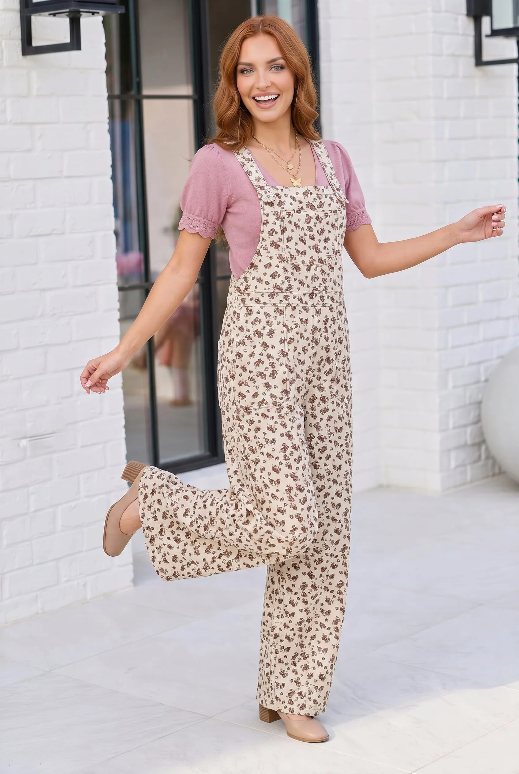 Wildflower Fields Floral Overalls sold by Charming Charlie product image thumbnail 3
