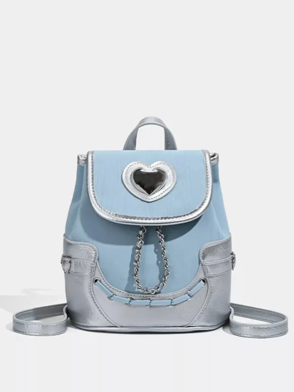 Heart Flap Backpack Bag made by Trendsi