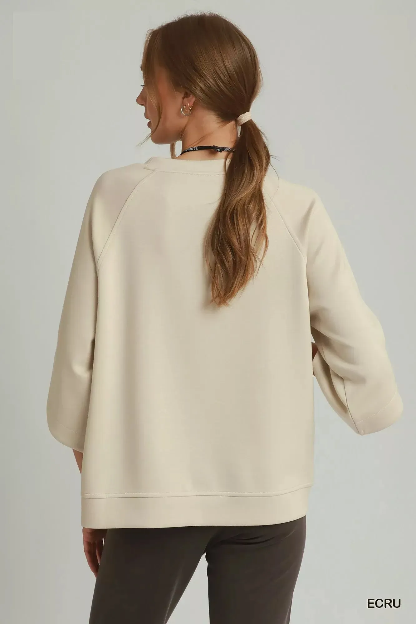 Umgee Round Hem Raglan Sleeve Top sold by Charming Charlie product image thumbnail 4