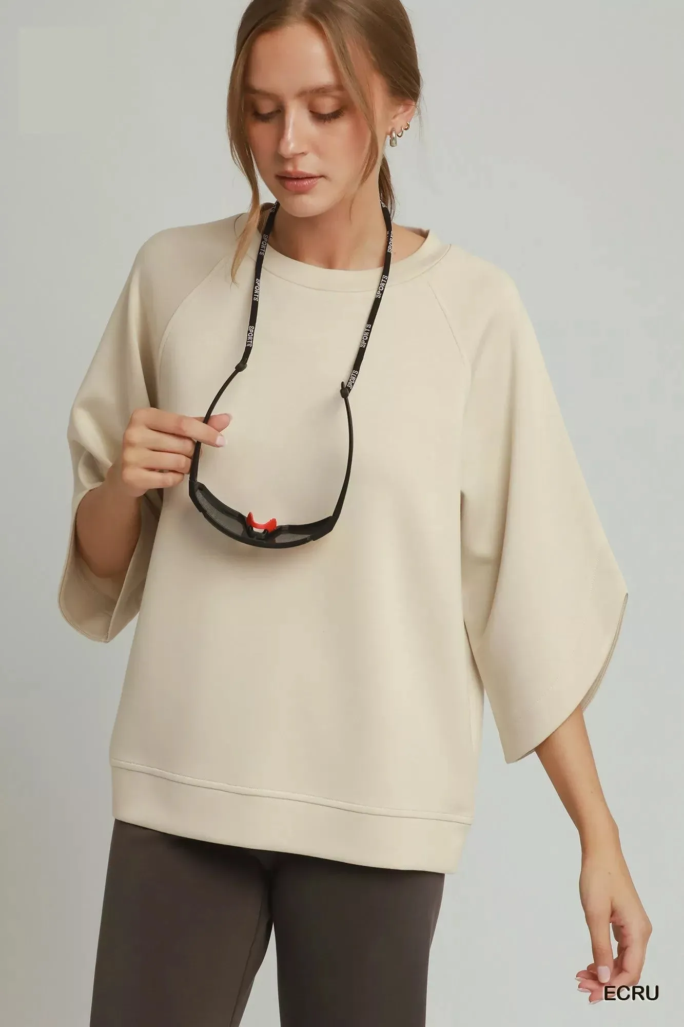 Umgee Round Hem Raglan Sleeve Top sold by Charming Charlie product image thumbnail 2