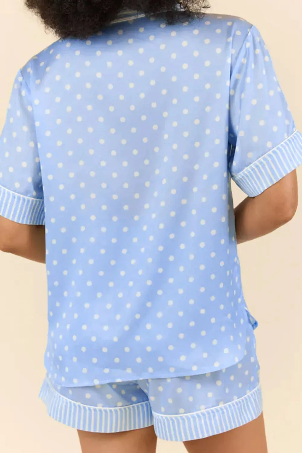 Dotted Print Soft Short Pajama Set sold by Charming Charlie product image thumbnail 2