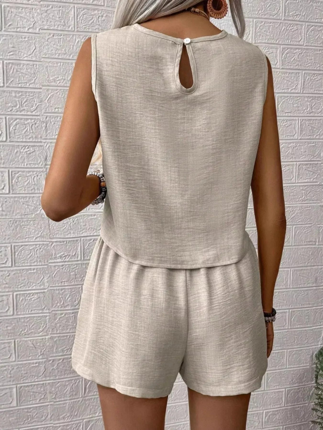 Sleeveless Top and Shorts Casual Set sold by Charming Charlie product image thumbnail 4