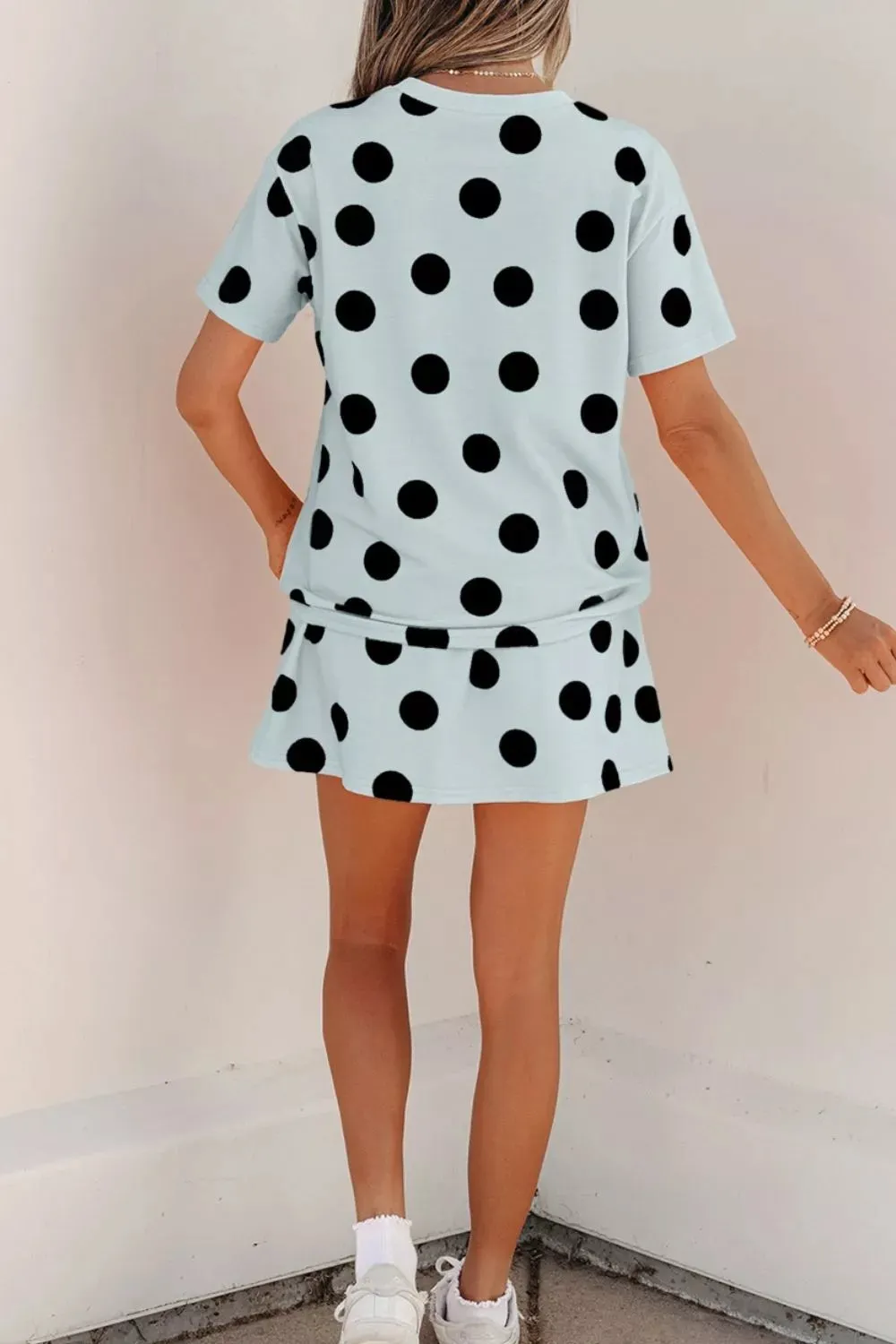 Polka Dot Short Sleeve Top Casual Skort 2pcs Outfit sold by Charming Charlie product image thumbnail 4