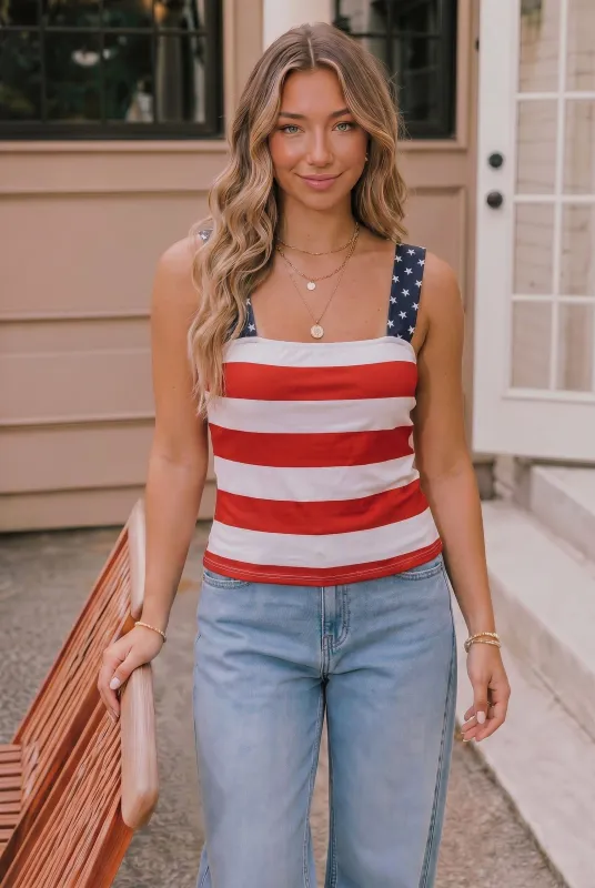 Stars and Stripes Forever Tank Top made by Charming Charlie