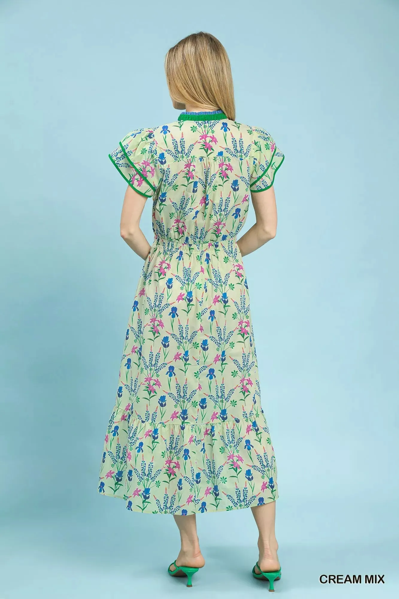 Umgee Mix Floral Midi Dress sold by Charming Charlie product image thumbnail 4