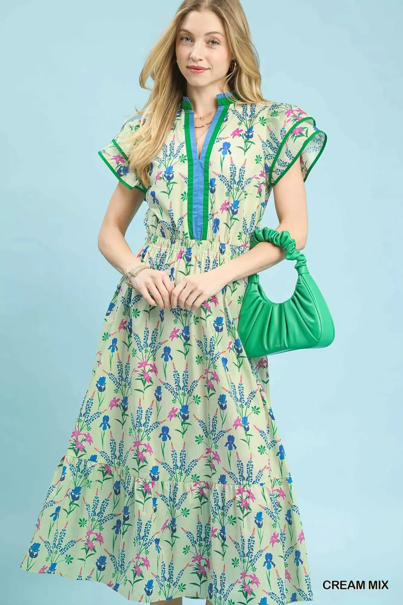 Umgee Mix Floral Midi Dress sold by Charming Charlie product image thumbnail 2