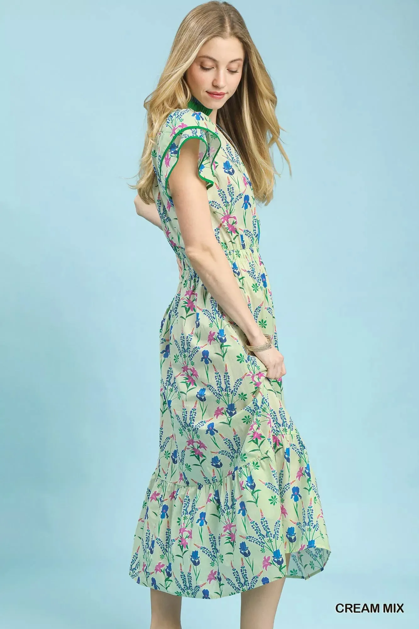 Umgee Mix Floral Midi Dress sold by Charming Charlie product image thumbnail 3