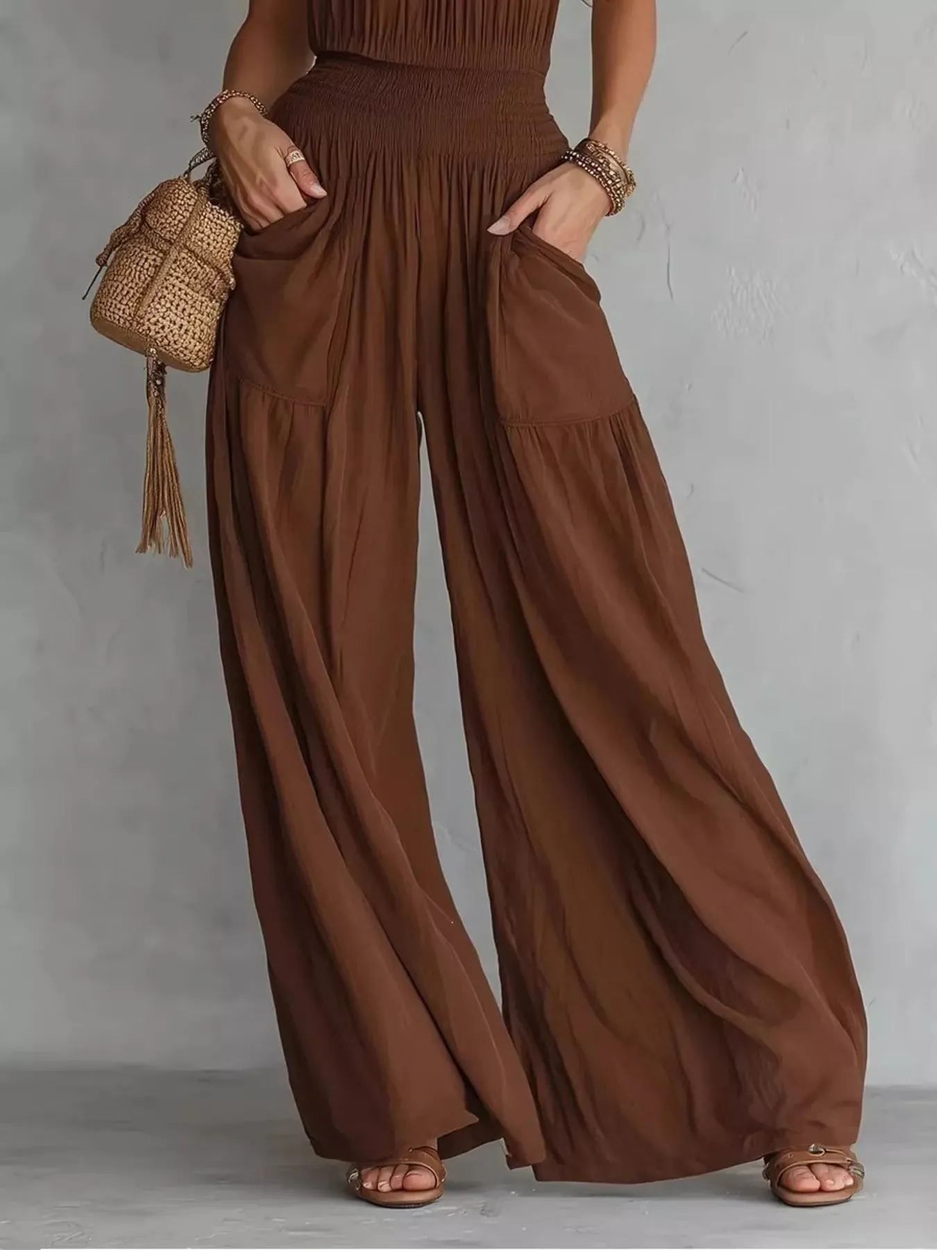 Halter Neck Wide-Leg Jumpsuit sold by Charming Charlie product image thumbnail 3