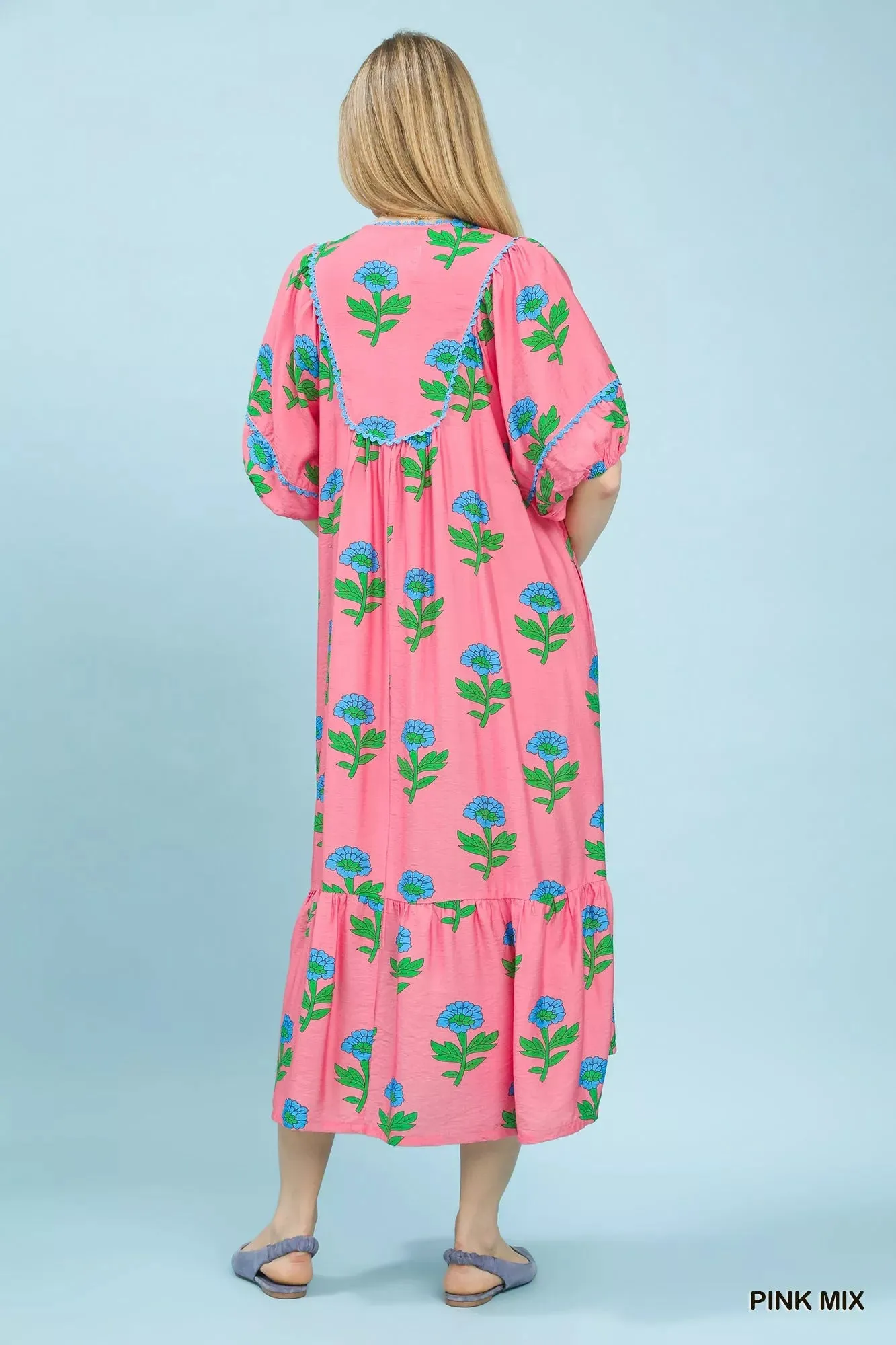 Umgee Floral Print Midi Dress sold by Charming Charlie product image thumbnail 3