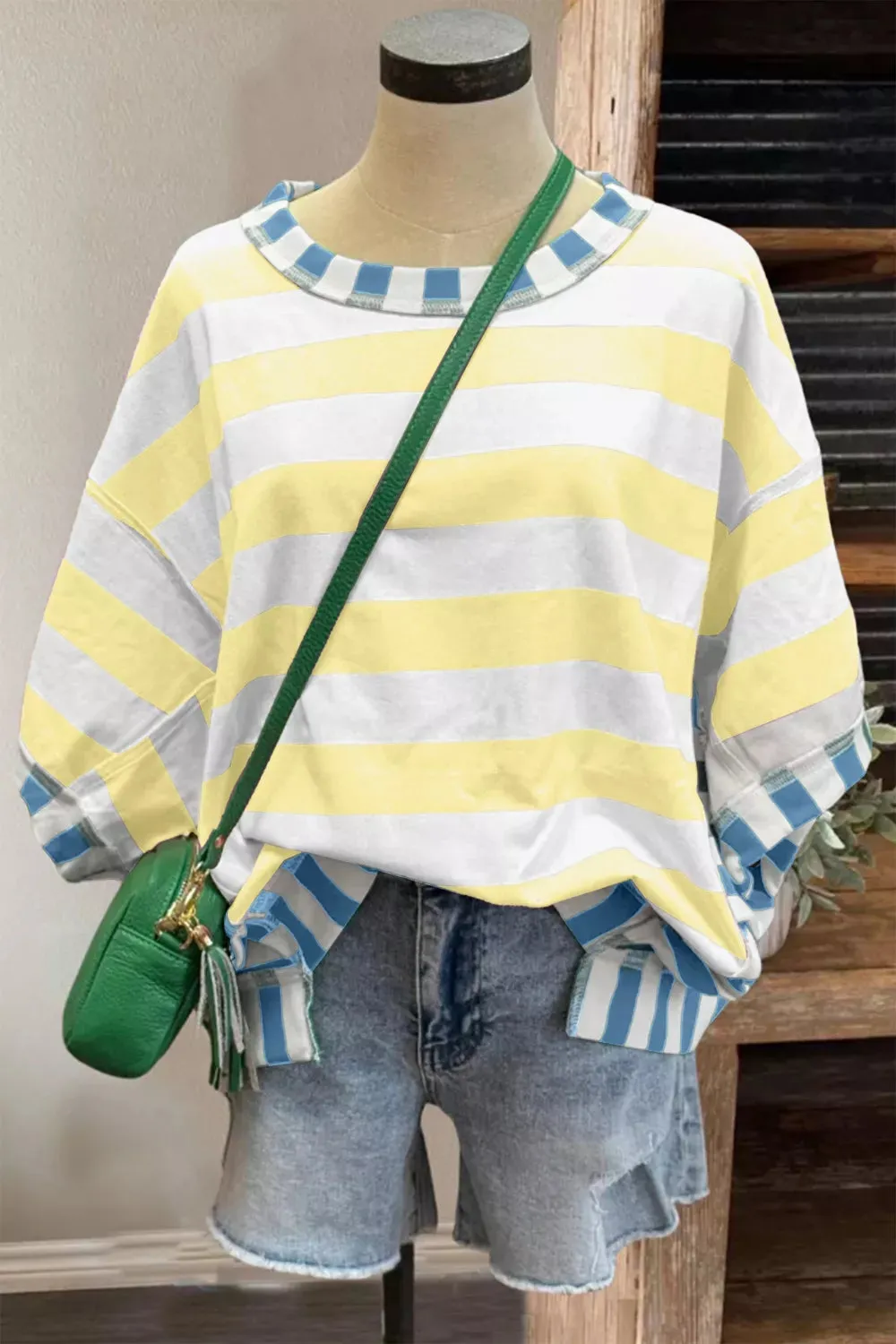 Striped Casual Half Sleeve Top sold by Charming Charlie product image thumbnail 3