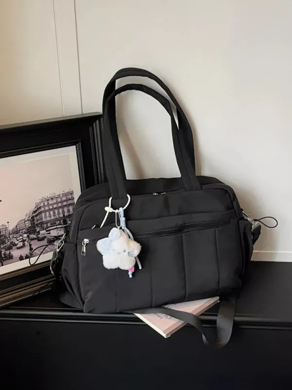 Nylon Lightweight Duffel Bag made by Trendsi
