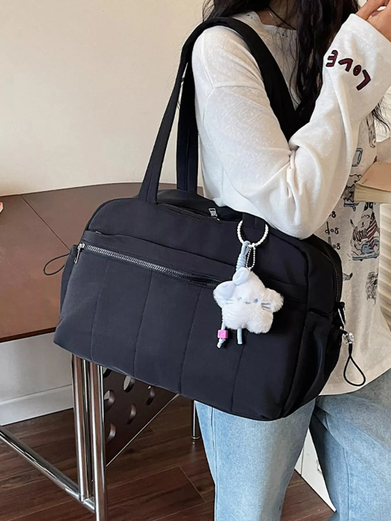 Nylon Lightweight Duffel Bag sold by Charming Charlie product image thumbnail 2