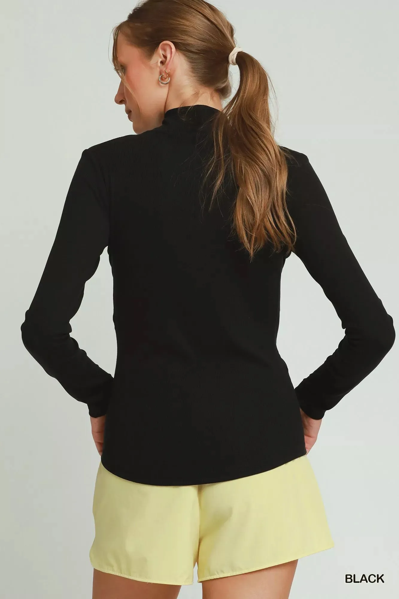 Umgee Long Sleeve Mock Neck Top sold by Charming Charlie product image thumbnail 2