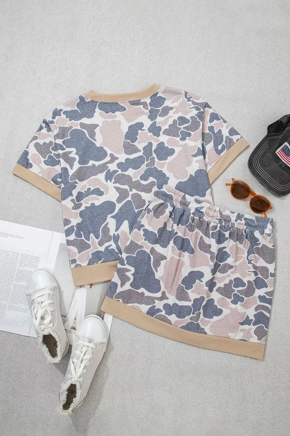 Camouflage Short Sleeve Top and Skirt Set sold by Charming Charlie product image thumbnail 5