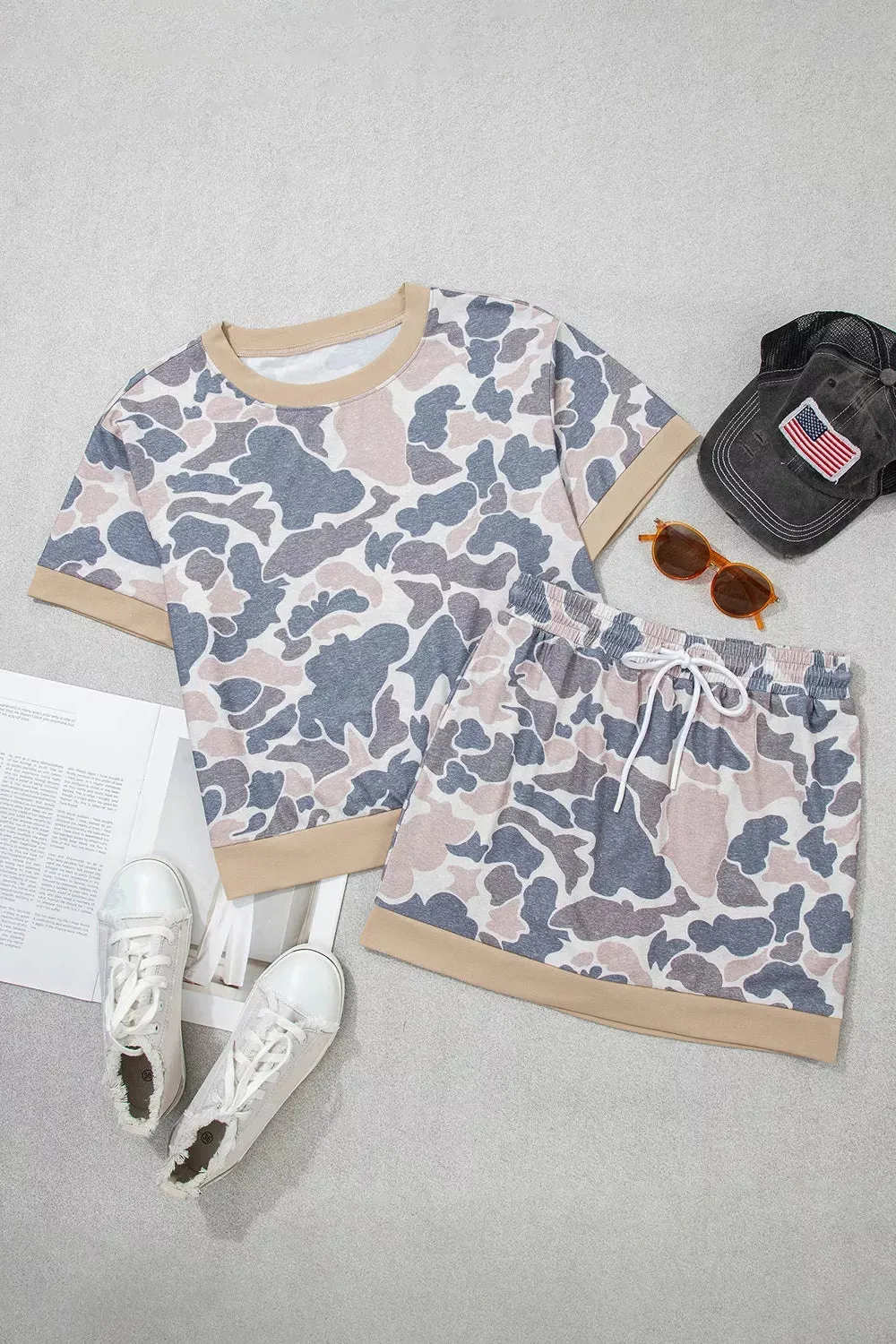 Camouflage Short Sleeve Top and Skirt Set sold by Charming Charlie product image thumbnail 4
