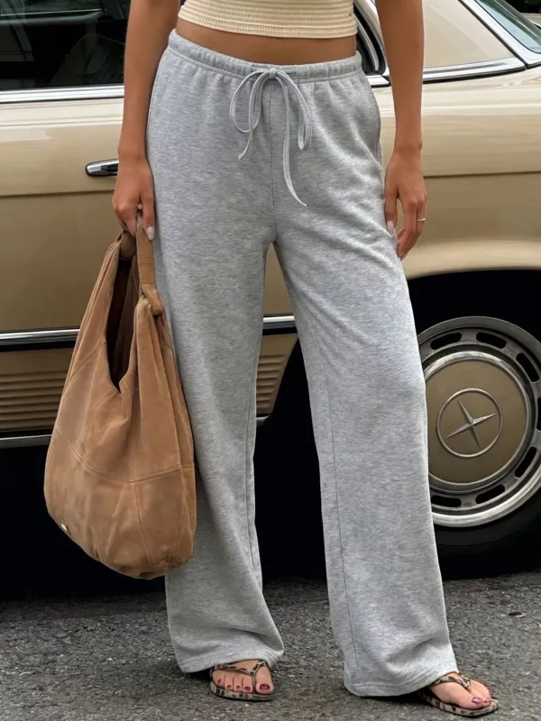 Drawstring Wide-Leg Sweatpants made by Trendsi