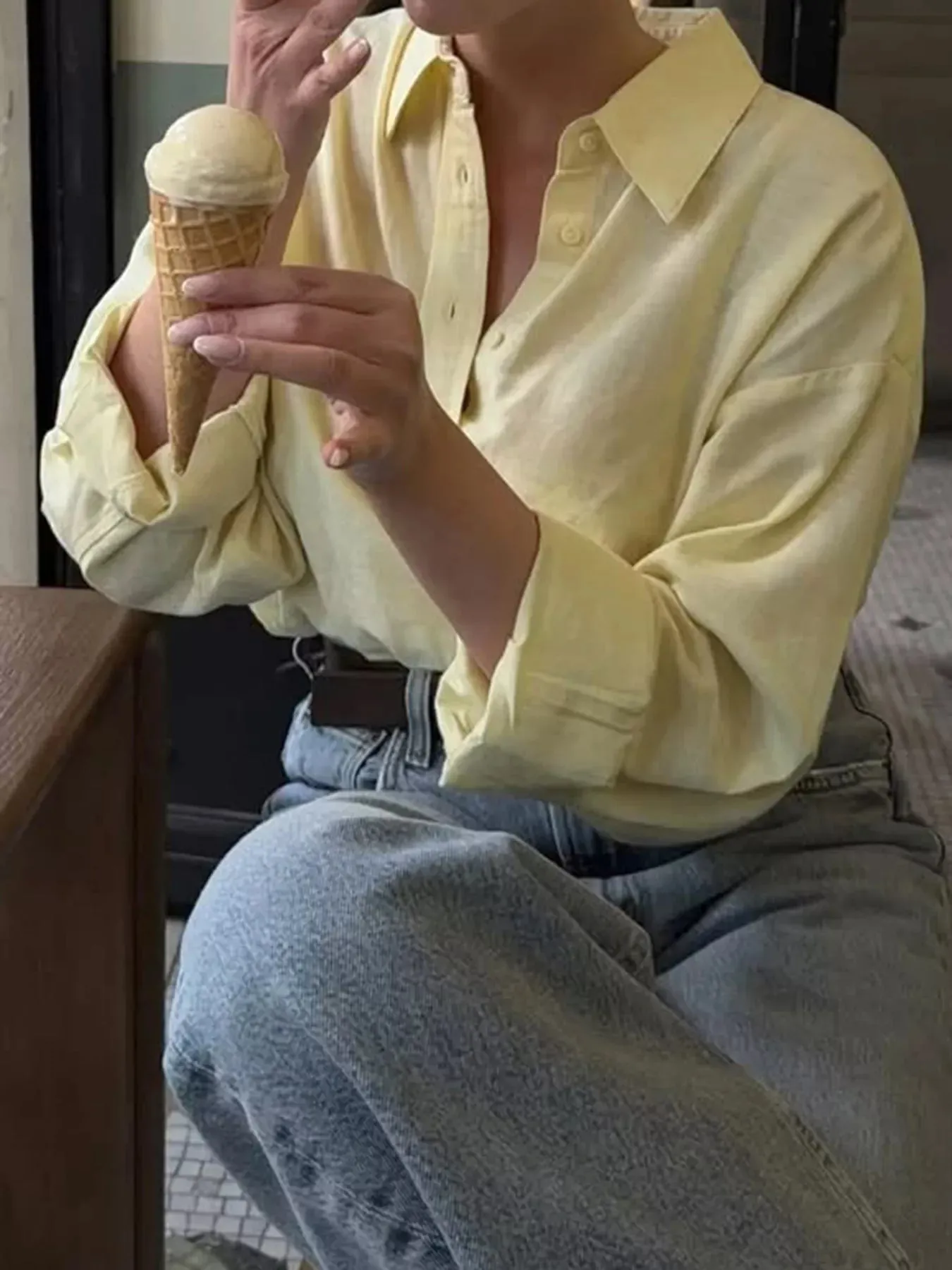 Button Up Long Sleeve Shirt sold by Charming Charlie product image thumbnail 4