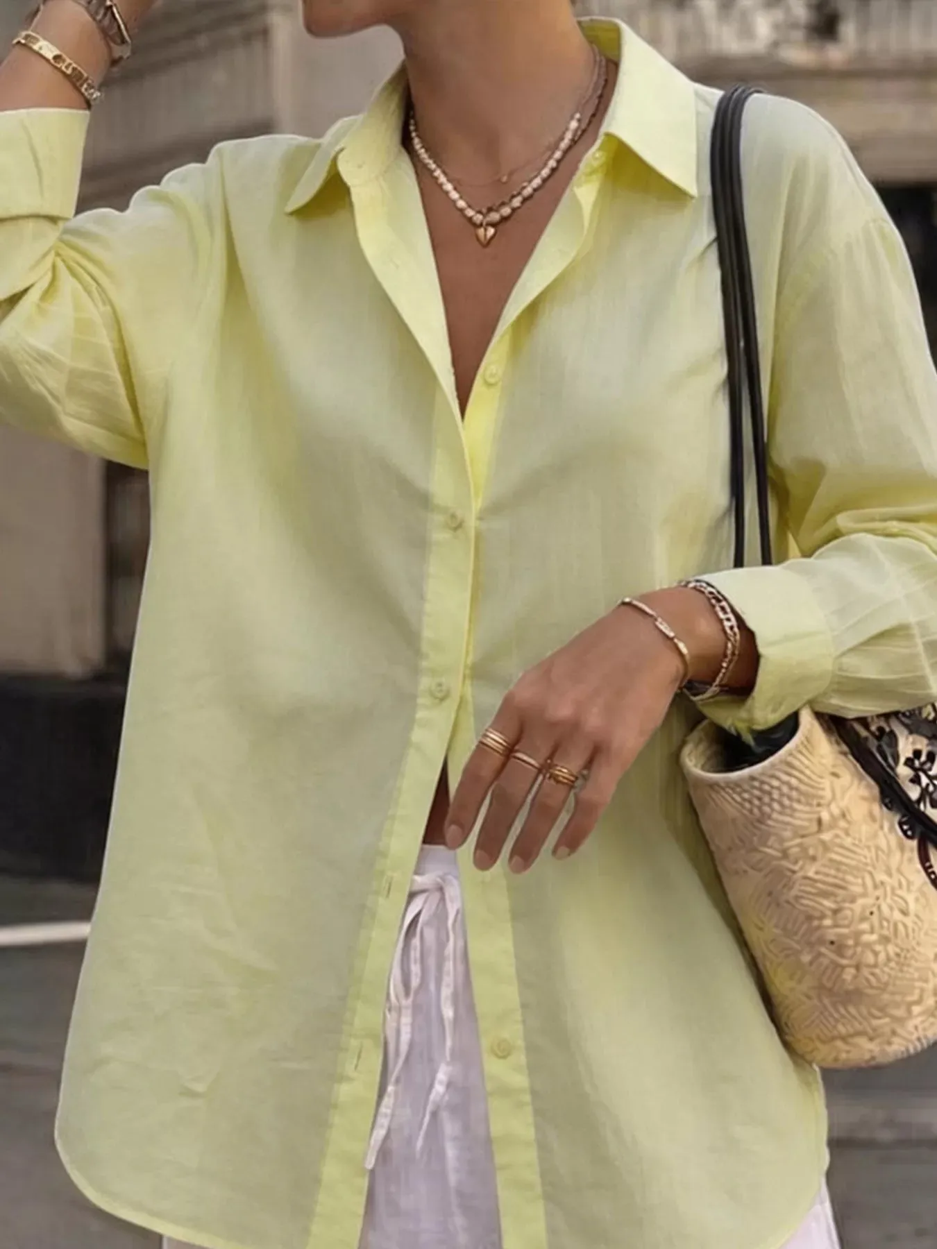 Button Up Long Sleeve Shirt sold by Charming Charlie product image thumbnail 2