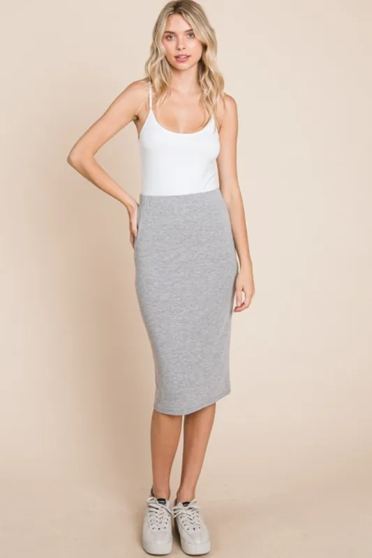BOMBOM Elastic Waist Pencil Skirt sold by Charming Charlie