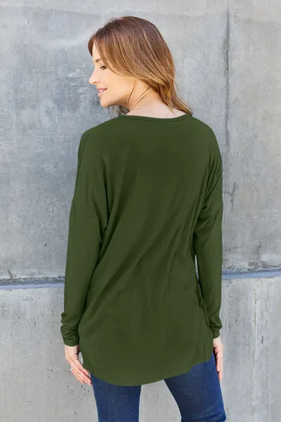 Basic Bae Full Size Round Neck Dropped Shoulder T-Shirt sold by Charming Charlie product image thumbnail 2