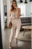 Ruffled Scoop Neck Spaghetti Strap Jumpsuit sold by Charming Charlie