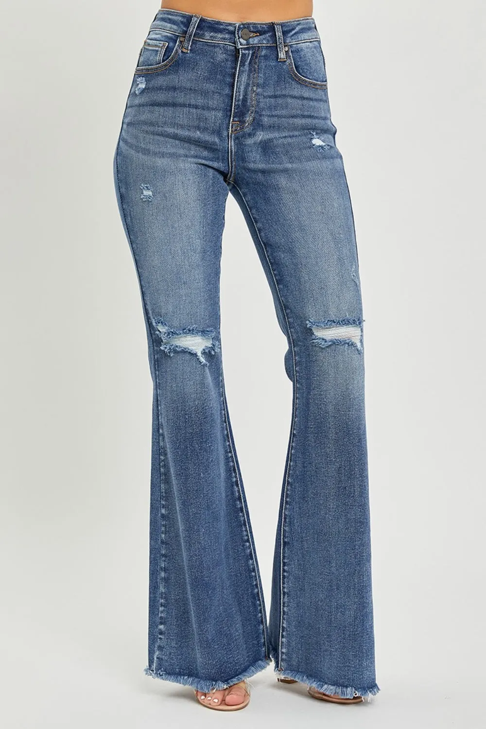 RISEN High Waist Distressed Fare Jeans sold by Charming Charlie product image thumbnail 4