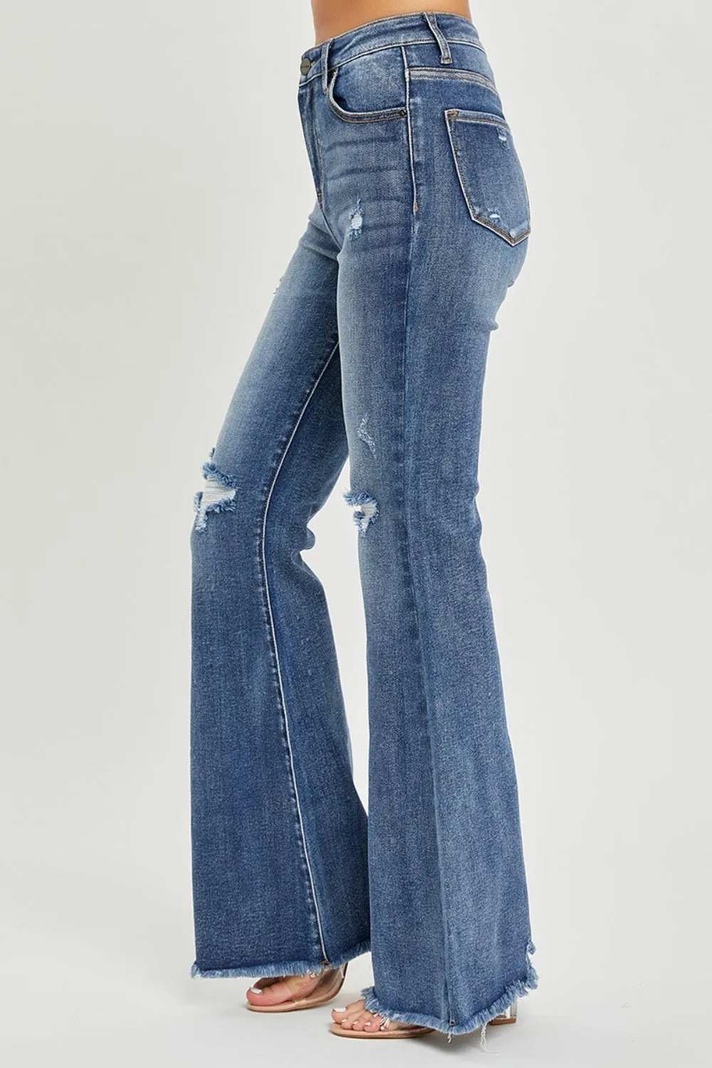 RISEN High Waist Distressed Fare Jeans sold by Charming Charlie product image thumbnail 3