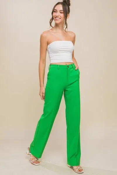 LOVE TREE High Waist Straight Pants sold by Charming Charlie