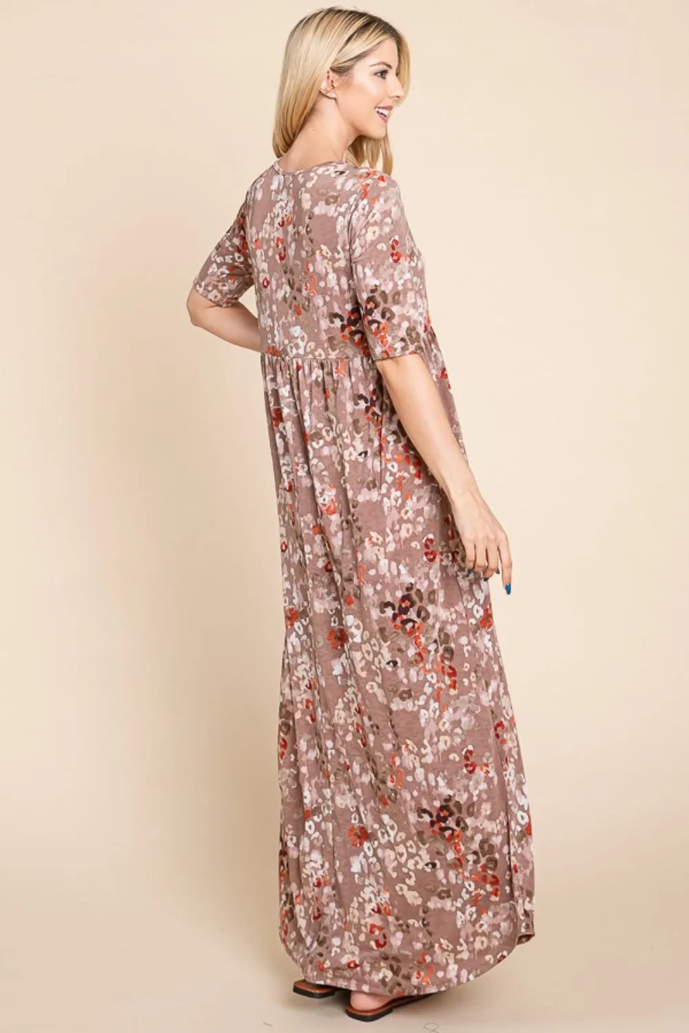 BOMBOM Printed Shirred Maxi Dress sold by Charming Charlie product image thumbnail 2
