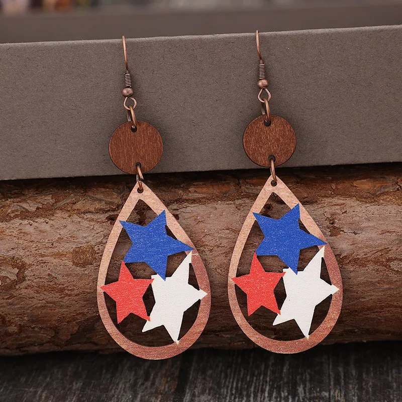 Cutout Star Wooden Dangle Earrings sold by Charming Charlie product image thumbnail 2