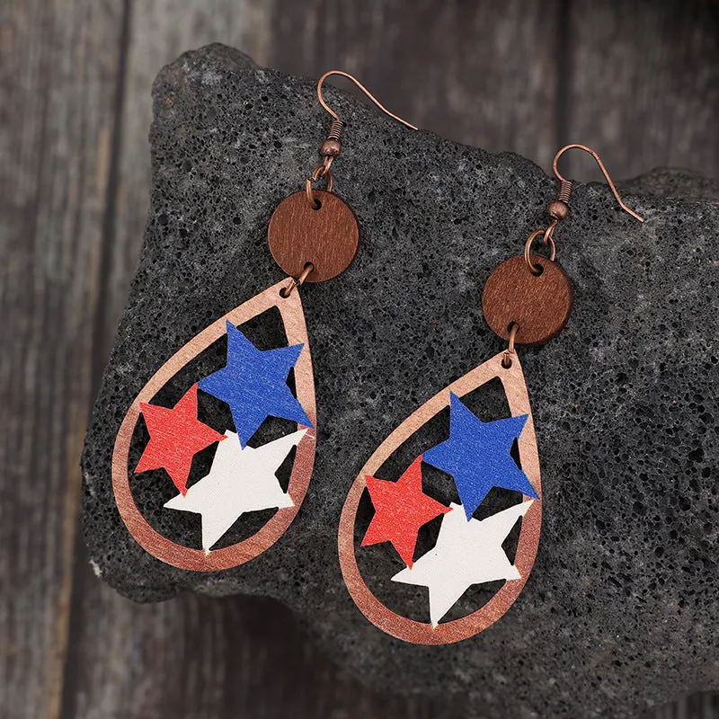 Cutout Star Wooden Dangle Earrings sold by Charming Charlie product image thumbnail 3
