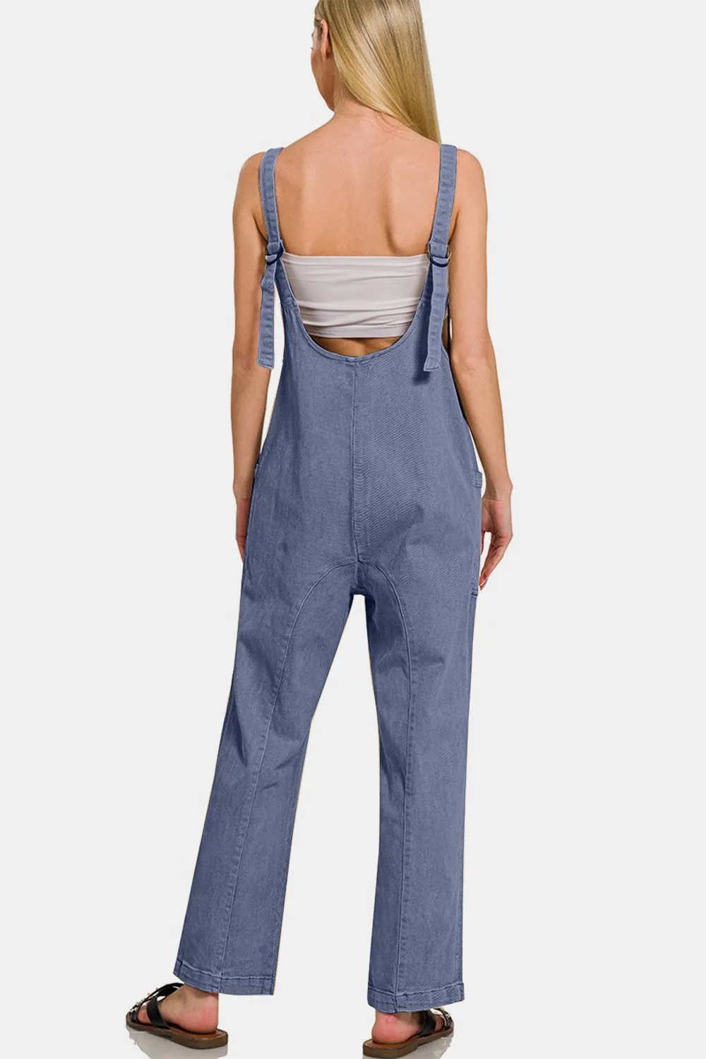 Zenana Pocketed Wide Strap Jumpsuit sold by Charming Charlie product image thumbnail 2