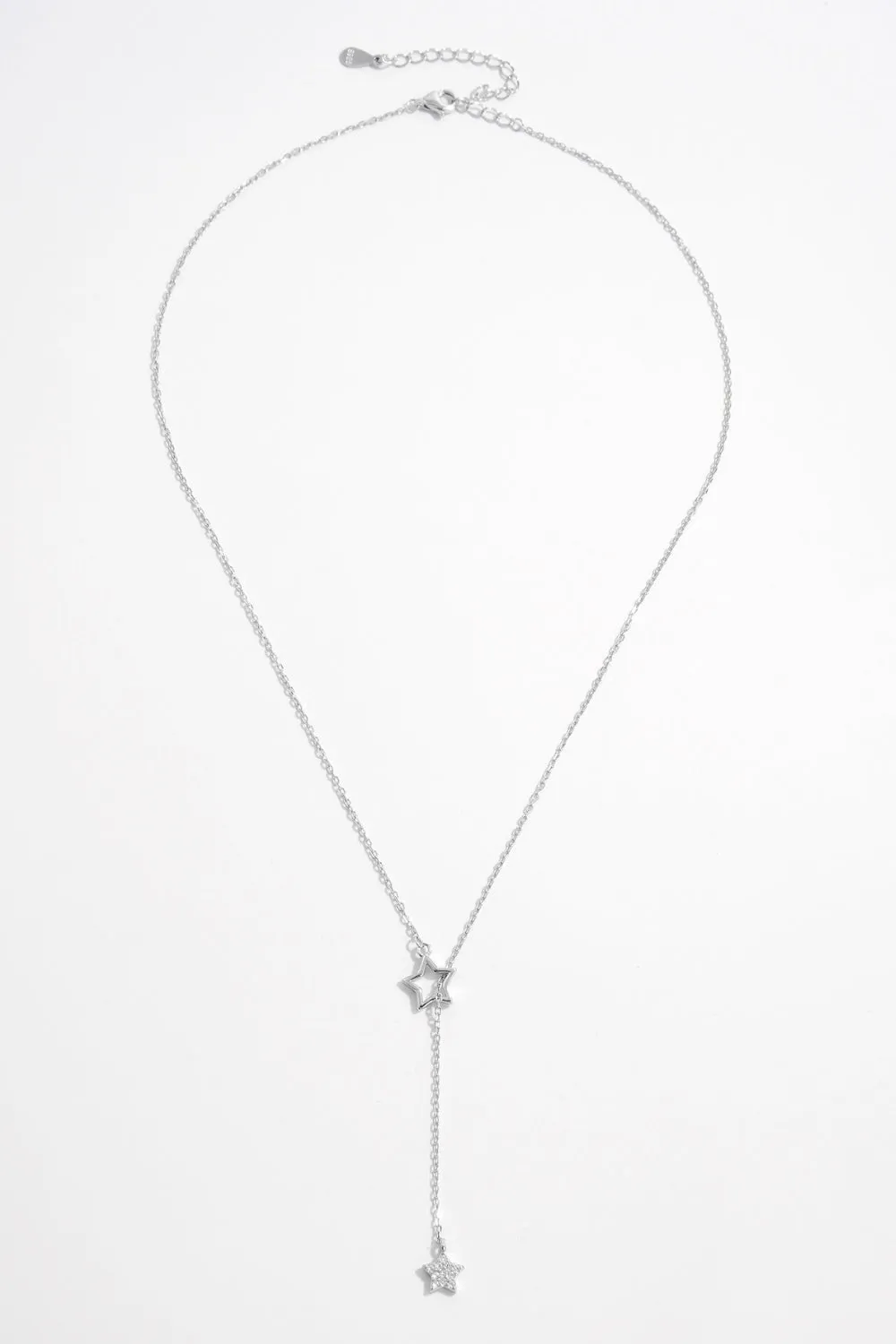 925 Sterling Silver Zircon Star Drop Necklace sold by Charming Charlie product image thumbnail 4