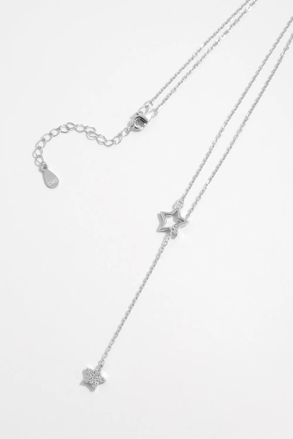 925 Sterling Silver Zircon Star Drop Necklace sold by Charming Charlie product image thumbnail 5