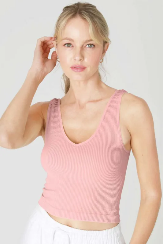 NIKIBIKI Ribbed Wide Strap Seamless Tank sold by Charming Charlie