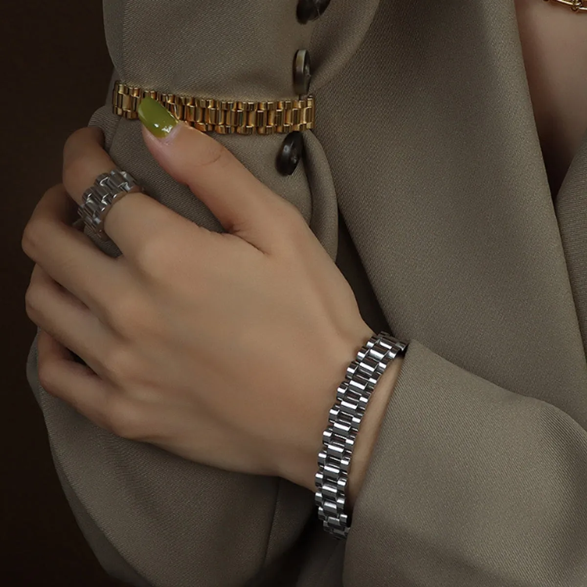 Titanium Steel Chain Bracelet sold by Charming Charlie