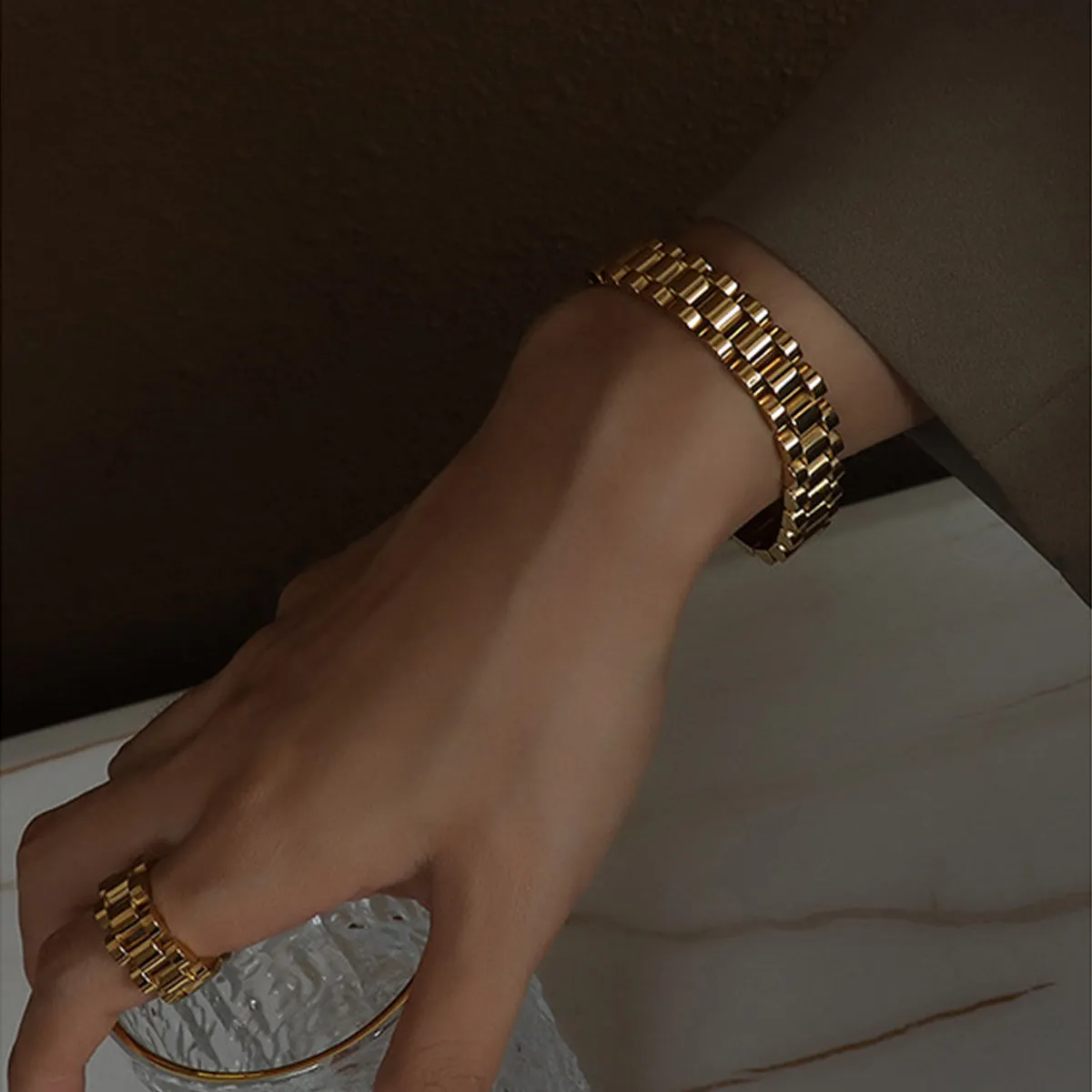 Titanium Steel Chain Bracelet sold by Charming Charlie product image thumbnail 3