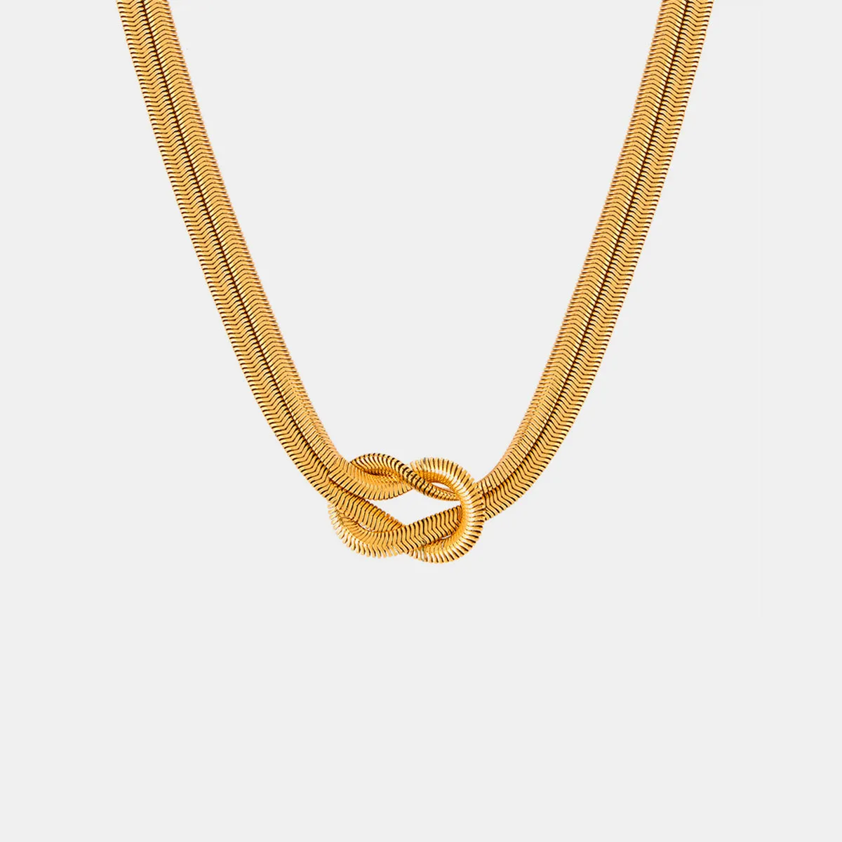 Titanium Steel Knot Necklace sold by Charming Charlie product image thumbnail 3