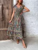 Smocked Printed Cap Sleeve Midi Dress sold by Charming Charlie