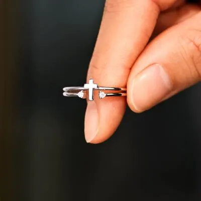 925 Sterling Silver Cross Ring sold by Charming Charlie product image thumbnail 2