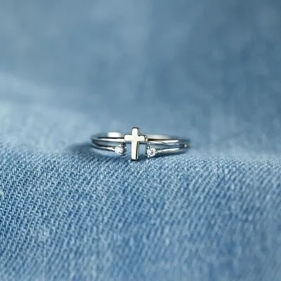 925 Sterling Silver Cross Ring sold by Charming Charlie