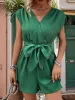 Drawstring Surplice Cap Sleeve Romper sold by Charming Charlie