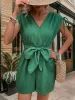 Drawstring Surplice Cap Sleeve Romper sold by Charming Charlie