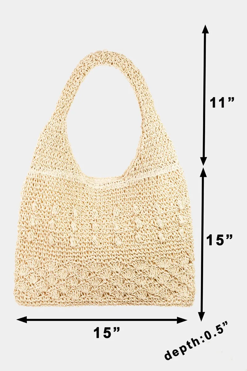 Fame Straw Braided Tote Bag sold by Charming Charlie product image thumbnail 4