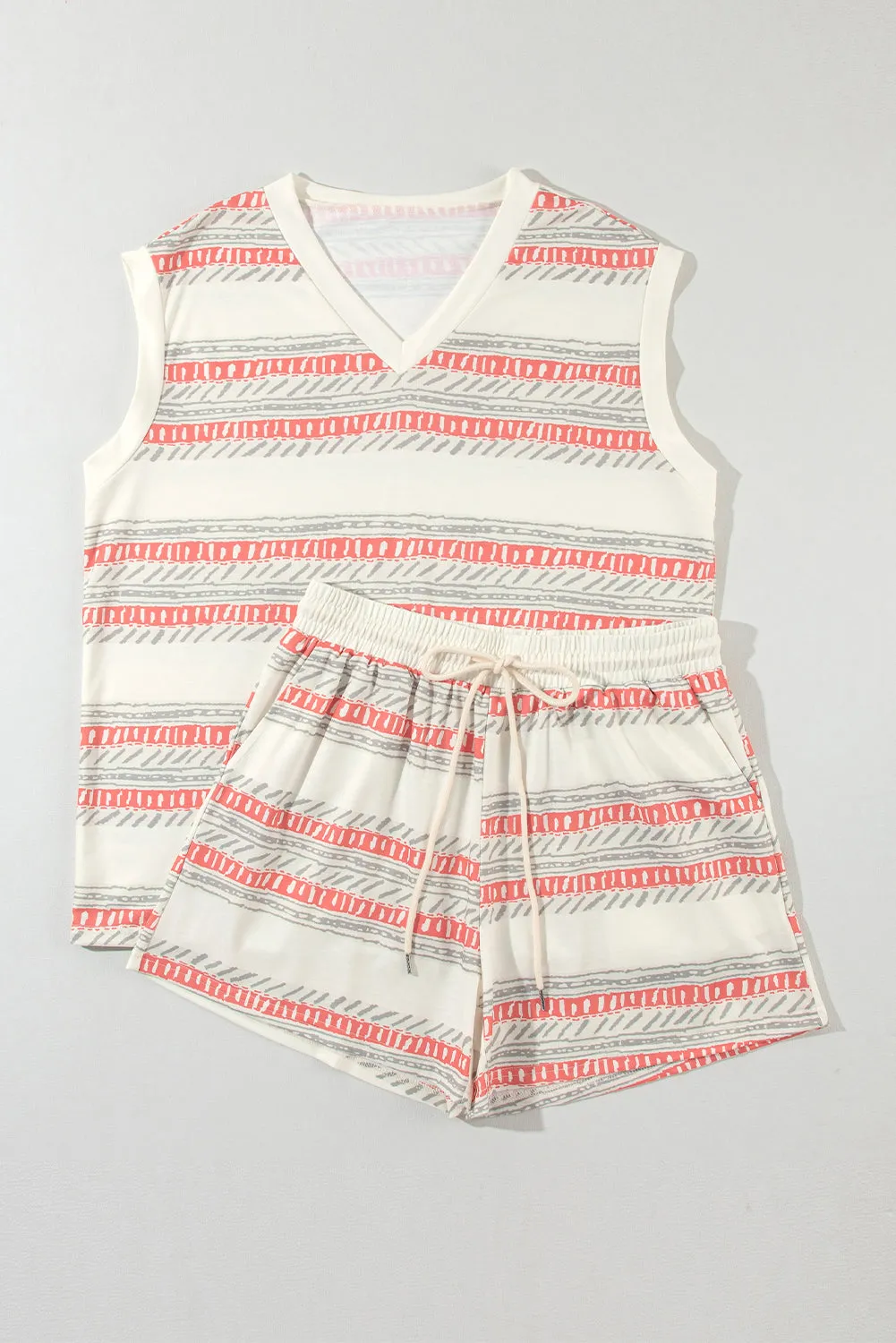 V-Neck Sleeveless Top and Drawstring Shorts Set sold by Charming Charlie product image thumbnail 2