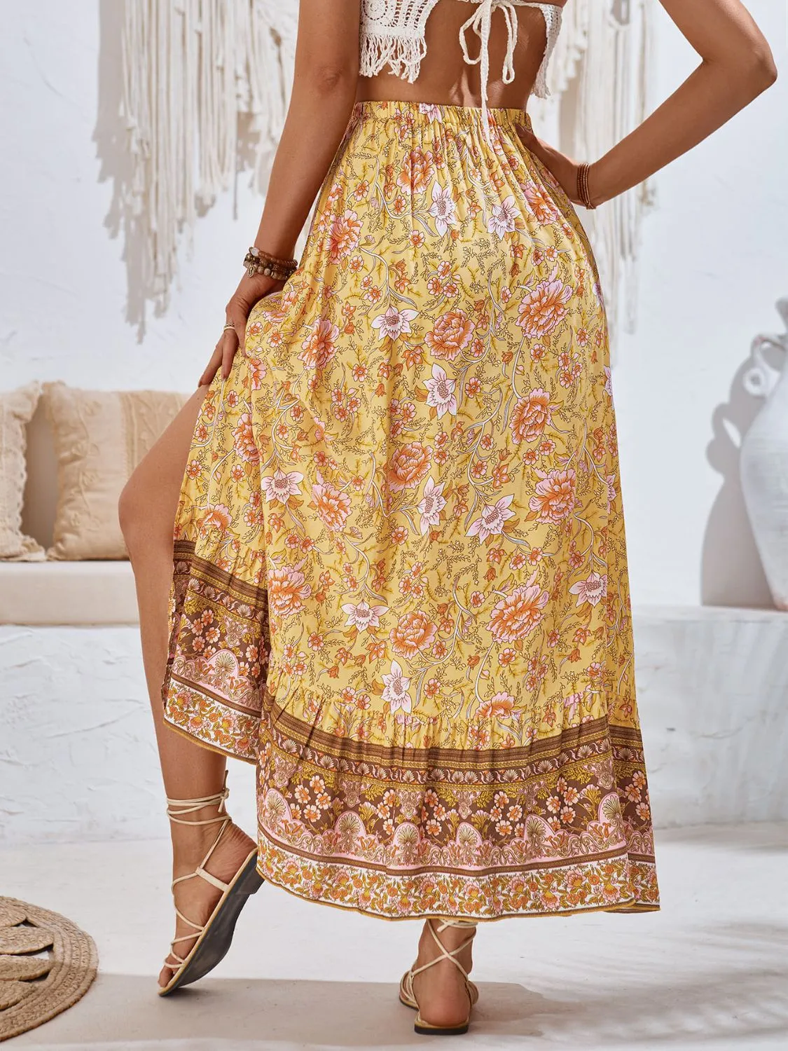 Tied Printed Midi Skirt sold by Charming Charlie product image thumbnail 2