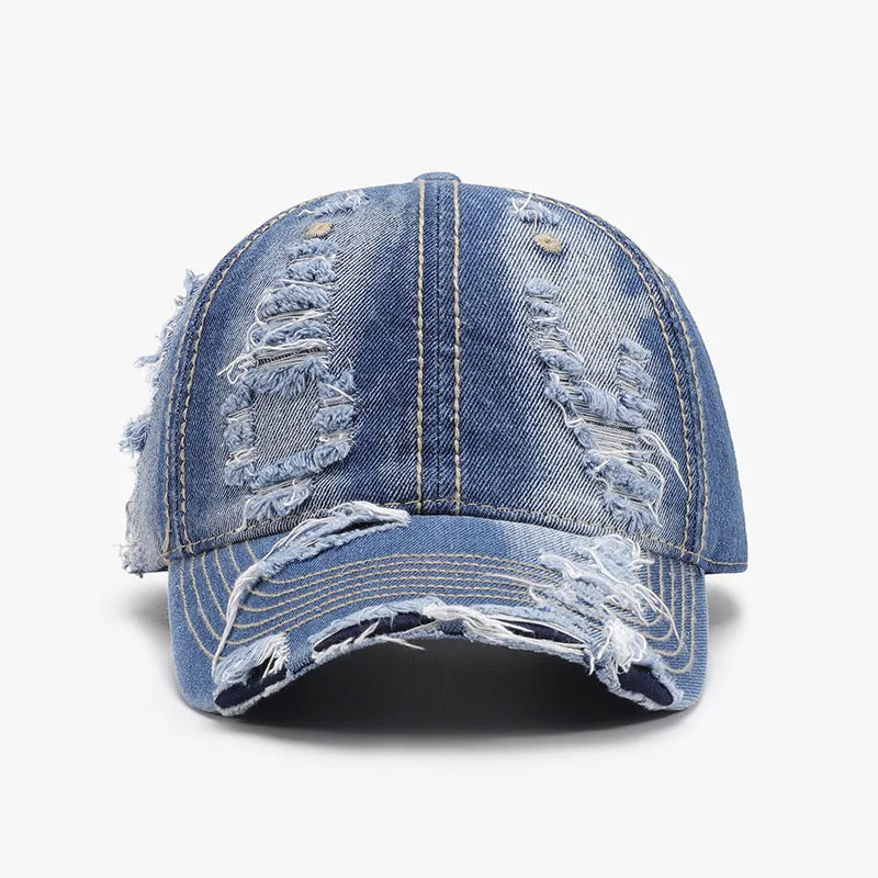 Distressed Adjustable Cotton Baseball Cap sold by Charming Charlie product image thumbnail 5