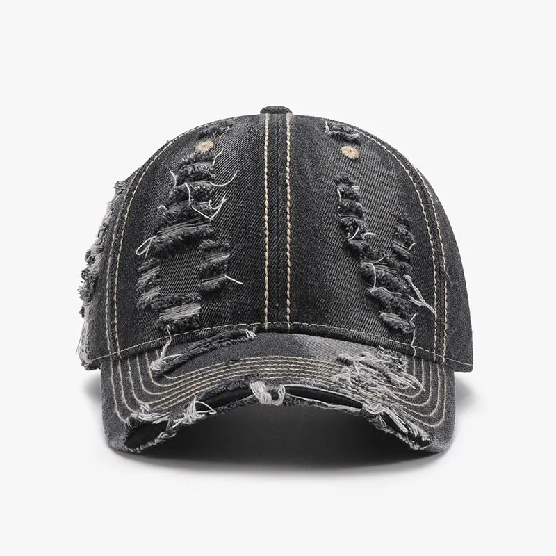 Distressed Adjustable Cotton Baseball Cap sold by Charming Charlie
