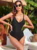 V-Neck Spaghetti Strap One-Piece Swimwear sold by Charming Charlie