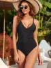 V-Neck Spaghetti Strap One-Piece Swimwear sold by Charming Charlie